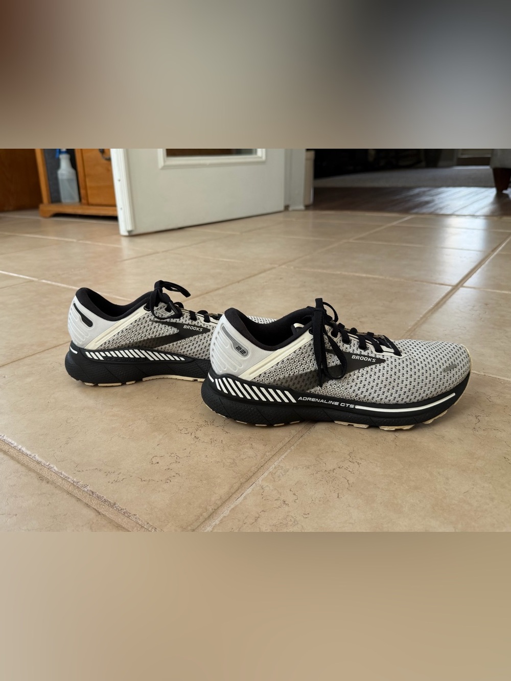 Brooks Adrenaline GTS Women's Running Shoes in White and Black